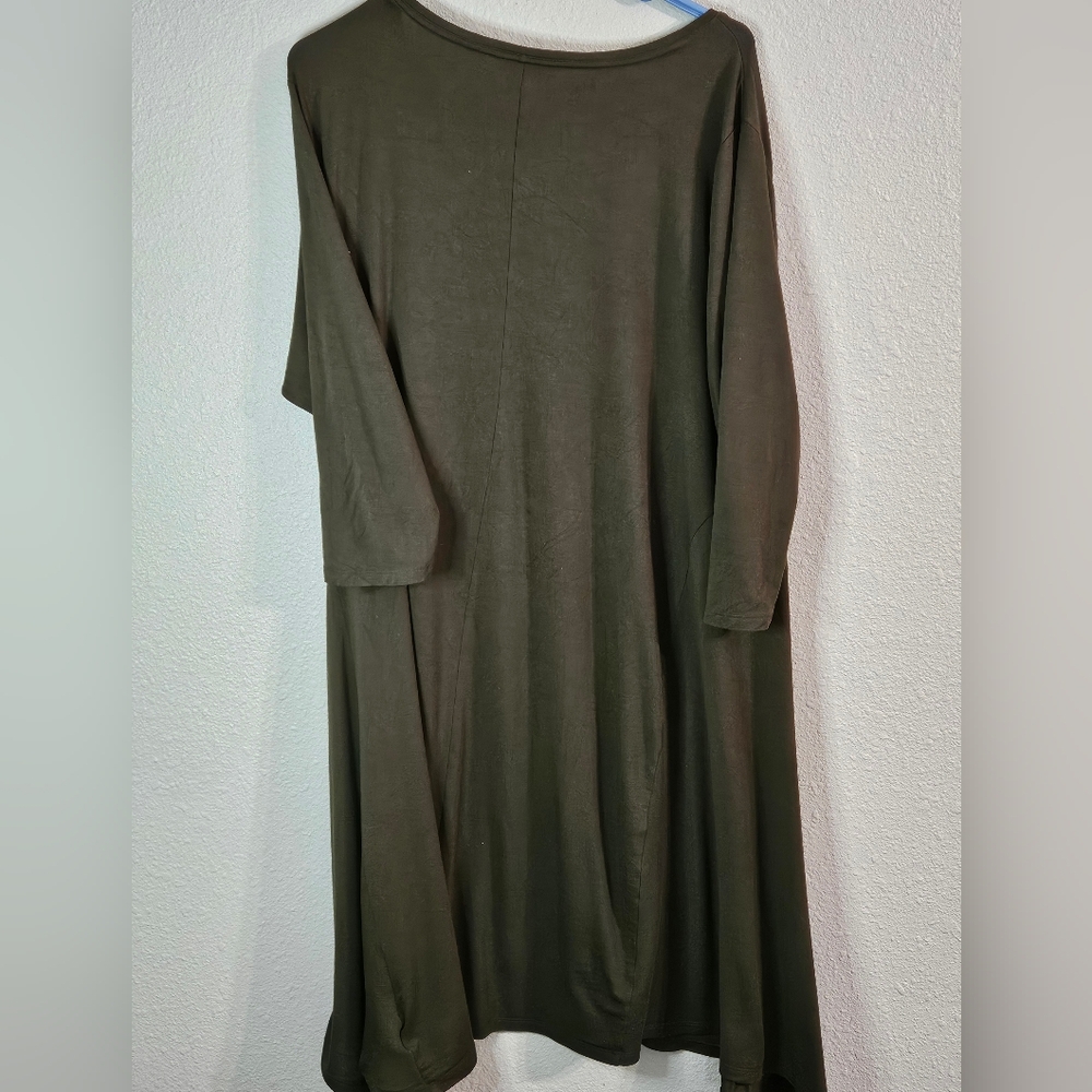Style  & Co. Green 2X 3/4 sleeve dress - Picture 4 of 4